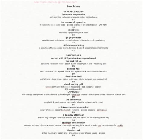 luminary kitchen and provisions menu <b>tnuocca wen etaerC </b>