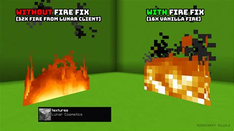 lunar client low fire texture pack  Open the Minecraft Launcher and select the newly created Iris or OptiFine installation