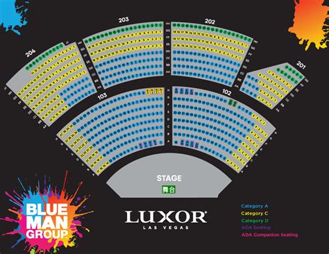 luxor hotel blue man group seating chart  With physical humor and thought-provoking elements, the show also taps into your emotions in the best way possible