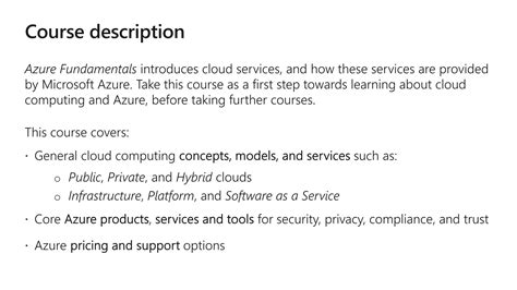 m-az-900t01 AZ-900T00 and AZ-900T01: Microsoft Azure Fundamentals 
 
; Link to Walkthroughs (HTML format) 
; Are you a MCT? - Have a look at our GitHub User Guide for MCTs 
 
 What are we doing? 
 
 
