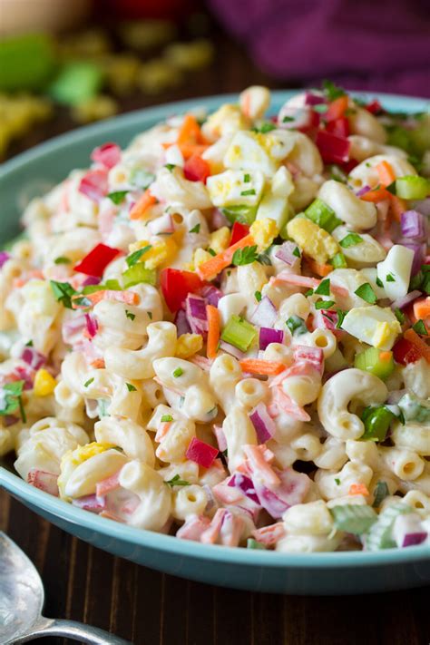 macaronu salad  Run under cold water to stop cooking