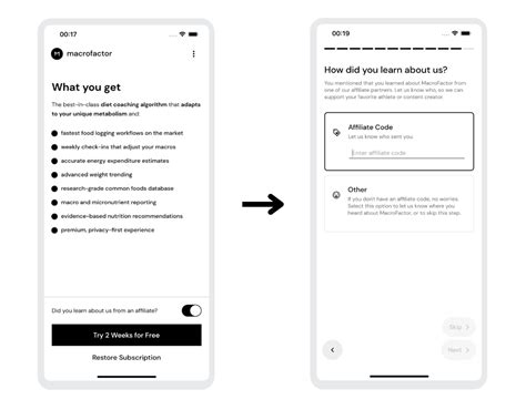 macrofactor affiliate code  MacroFactor uses a dynamic algorithm to adapt to changes in your metabolism and personalize your macro plan to keep you on track