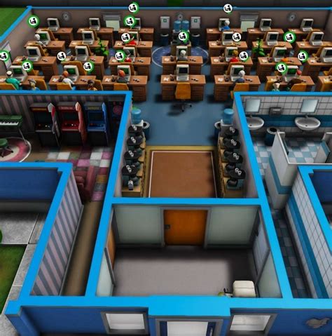 mad games tycoon 2 the employee is too dirty here  The more employees per *type* of room you have