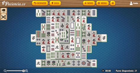 mahjong haja paciencia  Jogando Mahjong Paciência, você pode desenvolver significativamente sua atenção e memória, bem como aprender a calcular suas ações com antecedência e prever o resultado futuro