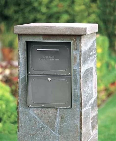 mailbox insert for stone column  Galvanized Steel Mailbox