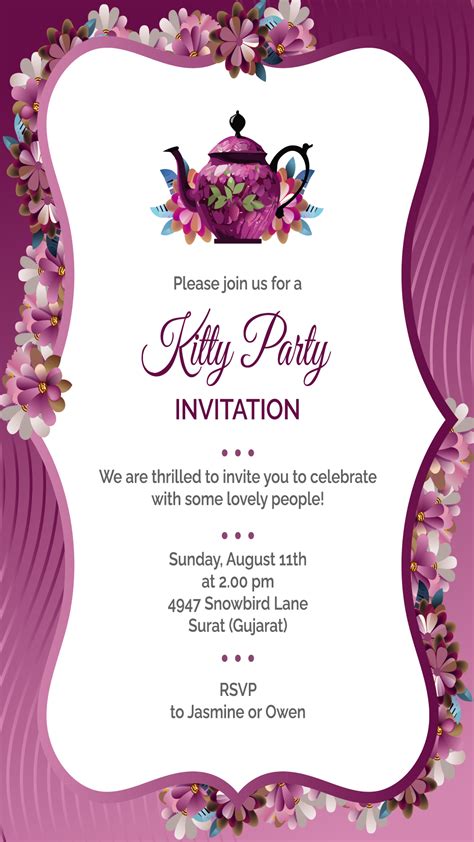 make kitty party invitation online 19