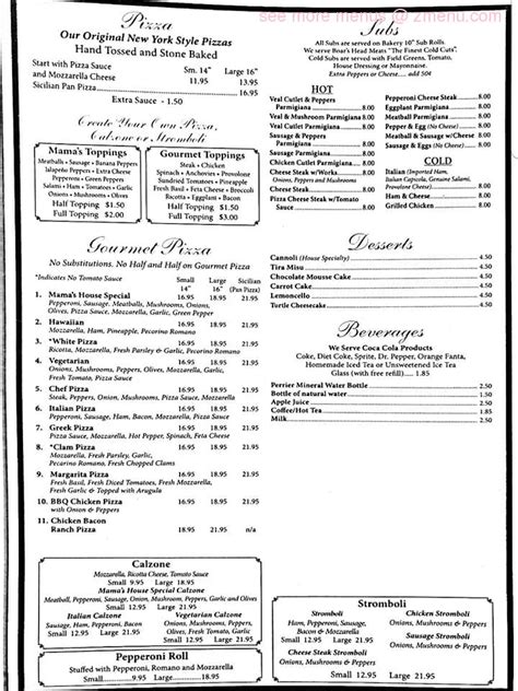 mama roma buckhannon menu  Pizza, Italian