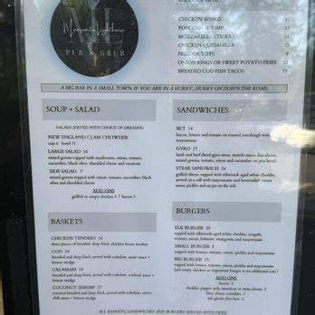 manzanita lighthouse menu  Beach Bakeshop