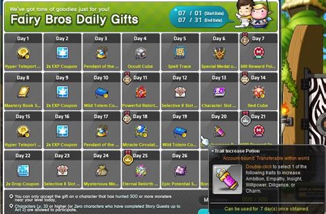 maplestory trait boost potion  Keep track of your rewards here!