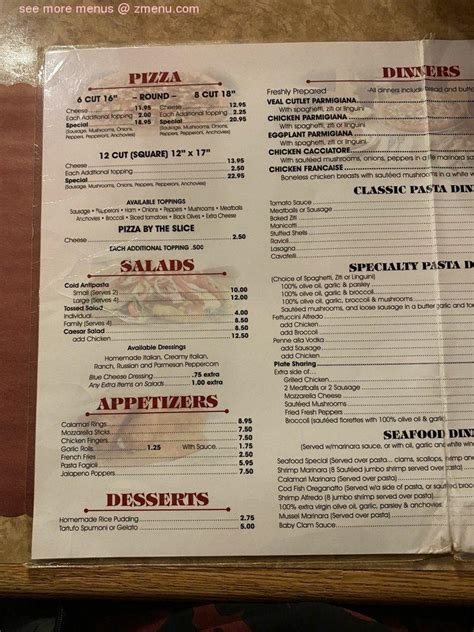 marino's pizza schenectady menu Schenectady, NY