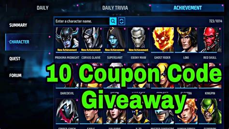 marvel future fight coupon  They are the most powerful characters in the game