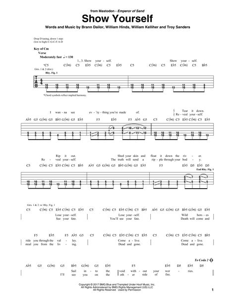mastodon show yourself tab  This composition for Guitar Tab includes 7 page(s)