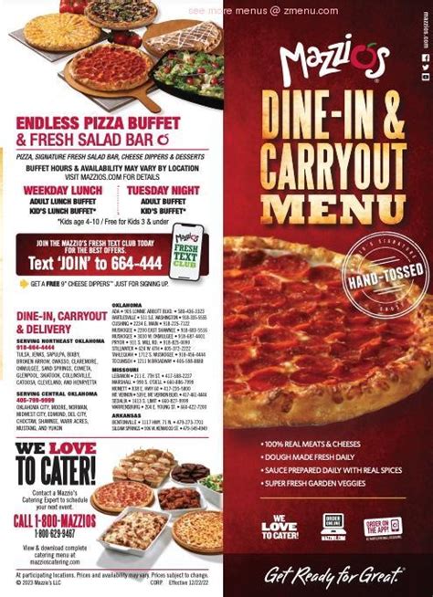 mazzios menu broken arrow  2425 E 71St Street, Tulsa, Oklahoma Order Now 