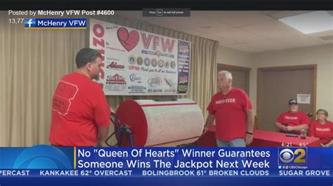 mchenry queen of hearts While the top prize remained elusive, someone won $277,622 at the Queen of Hearts raffle hosted by the McHenry VFW Post 4600 Tuesday night