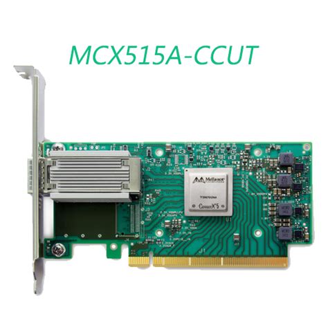 mcx515a-ccut NVIDIA Mellanox MCX515A-CCAT ConnectX®-5 EN Network Interface Card, 100GbE Single-Port QSFP28, PCIe3