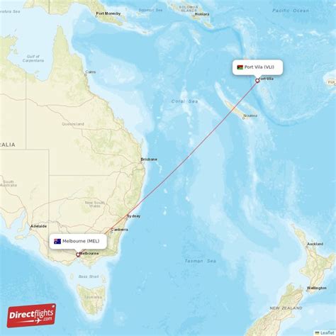 melbourne to port vila $856 per passenger