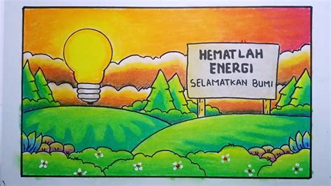 menggambar poster poster hemat energi  Facebook