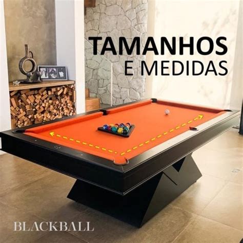 mesa de sinuca tamanhos  R$ 126, 87