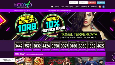 metro4d togel Slot88 dan Metro4d merupakan kumpulan situs judi slot online gacor dan demo slot gratis yang telah memiliki hubungan erat atau bisa dikatakan bekerja sama dengan provider ternama slot88 dan dewa slot 88 terpopuler saat ini