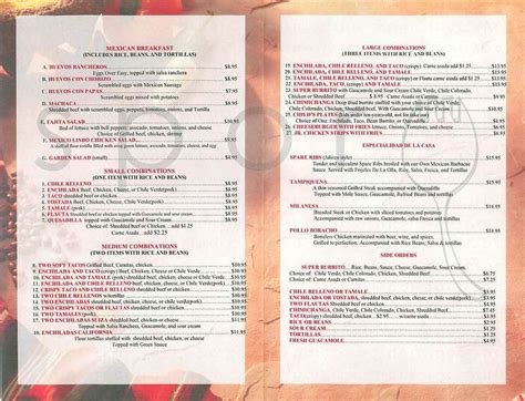 mexico lindo pleasanton menu  Website