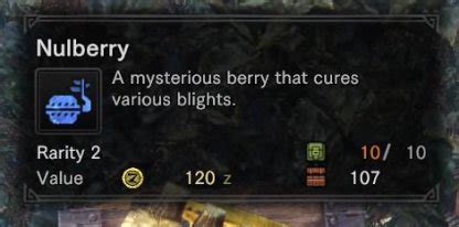 mhw nulberry Location: Unlike other items, Great Hornfly is not gathered in the open world