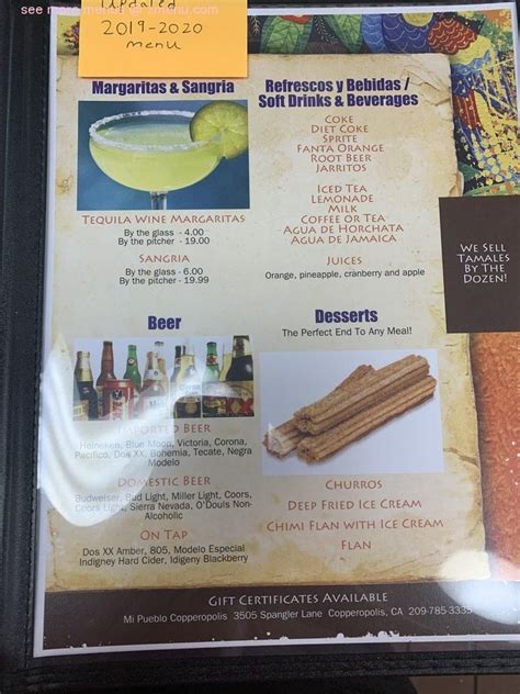 mi pueblo copperopolis menu  Muy bueno