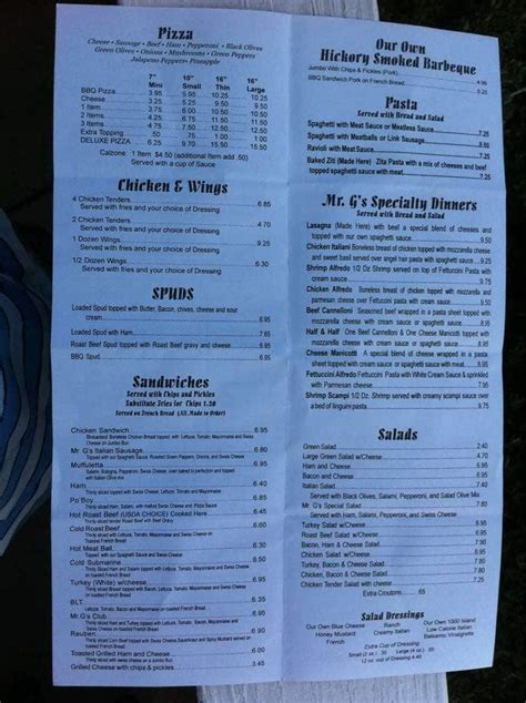 michael g's menu <s> The tasty bread pudding can be eaten here</s>