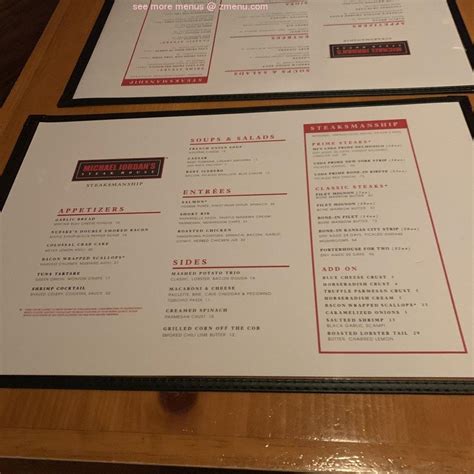 michael jordan steakhouse mohegan sun menu  Contact the restaurant for the most up to date information