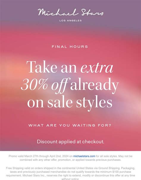 michael stars coupon  For 30 of the past 30 days, EileenFisher