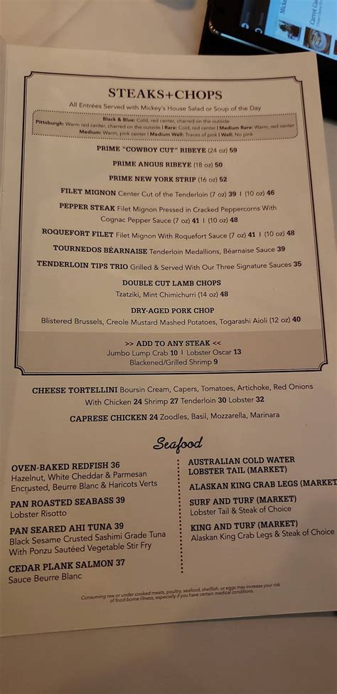 mickey mantle's steakhouse menu Mickey Mantle's Steakhouse: Best steak I ever had