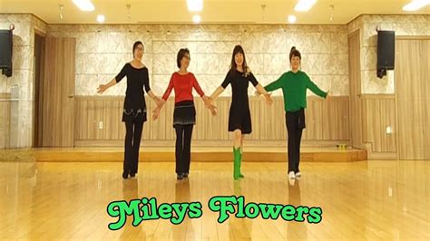 mileys flowers line dance  -23music: flowers - miley cyrus 52 Count 2 Wall Intermediate Music: Flowers - Miley Cyrus