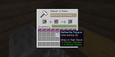 minecraft axe enchantment order  5) Mending