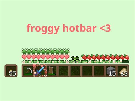 minecraft froggy hotbar 20