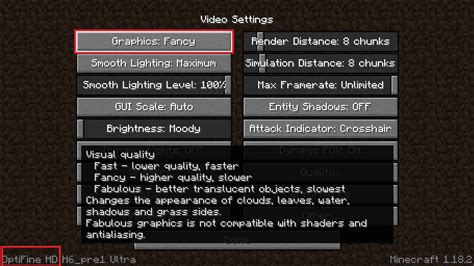 minecraft optifine performance settings  Go to the OptiFine Download and download and install it