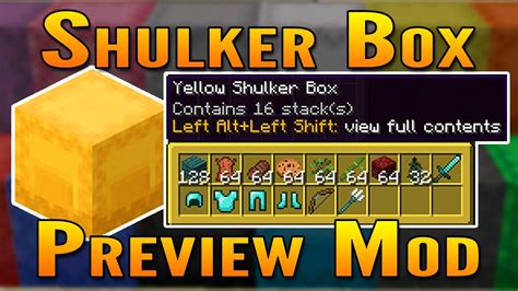 minecraft shulker box tooltip  With over 800 million mods downloaded every month and over 11 million active monthly users, we are a growing community of avid gamers, always on the hunt for the next thing in user-generated content