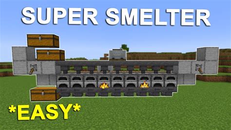 minecraft super smelter  64 furnaces