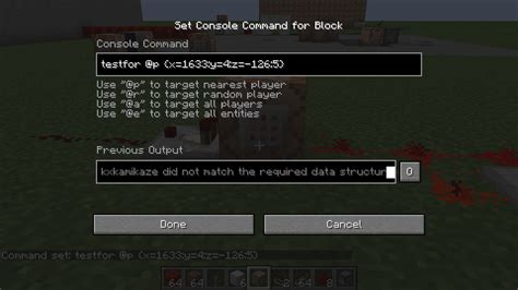 minecraft testfor command removed  The Damage tag is saved with a tag-type of Short