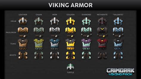 minecraft viking armor texture pack  This Samurai themed Minecraft Resource Pack will transform your world into feudal Japan! The Grimdark Samurai pack includes custom textures for all tools and armor including Katanas, Ono Axes, Kamas for hoes as well as shovels and pickaxes