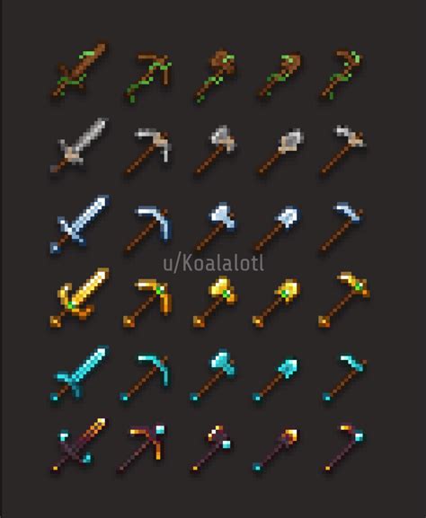 minecraft weapons and tools texture pack 19