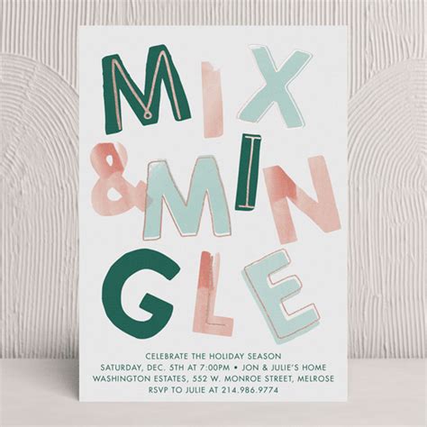 mix and mingle invitation wording The simple word “party” can transform your event entirely