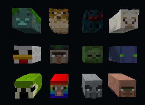 mob heads minecraft datapack 12