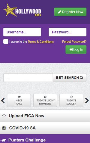 mobile hollywood login  Bet with Hollywoodbets