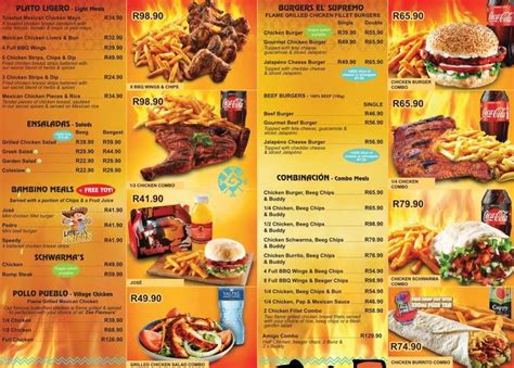 mochachos beyers park menu  R 74,90