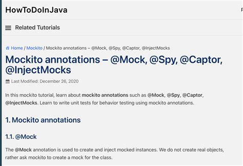 mockito injectmocks  Otherwise your “@InjectMocks ” annotation is just an annotation, with no behavior