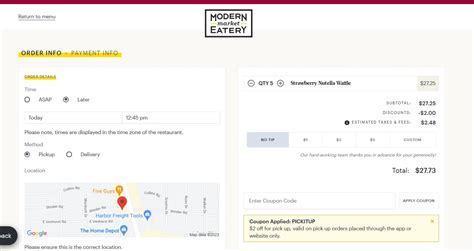 modern market promo code  690 / 345 calories