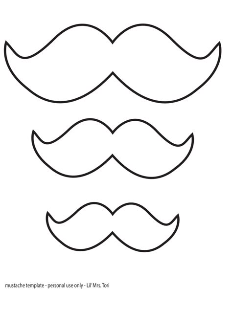 moldes de bigodes e gravatas para imprimir  2x 