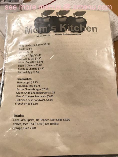 mom's kitchen north bend menu  My Mom (who is 93) and I feel like they are family - the best kind - the chosen family