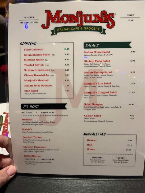 monjunis texarkana menu Order Half Original Muffaletta online from Monjunis Texarkana 511 E