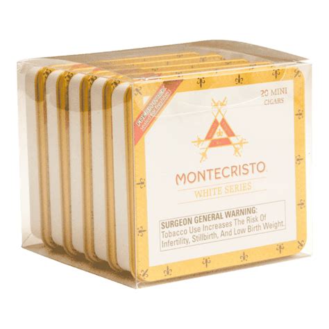 montecristo white series mini cigars  Available in handsome dress boxes of 27