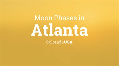 moon phases atlanta The waxing phase occurs after the new moon and before the full moon